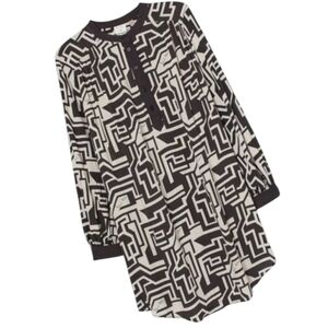 Richard Allen x H&M Women's 10 Black and White Geometric Pattern Dress